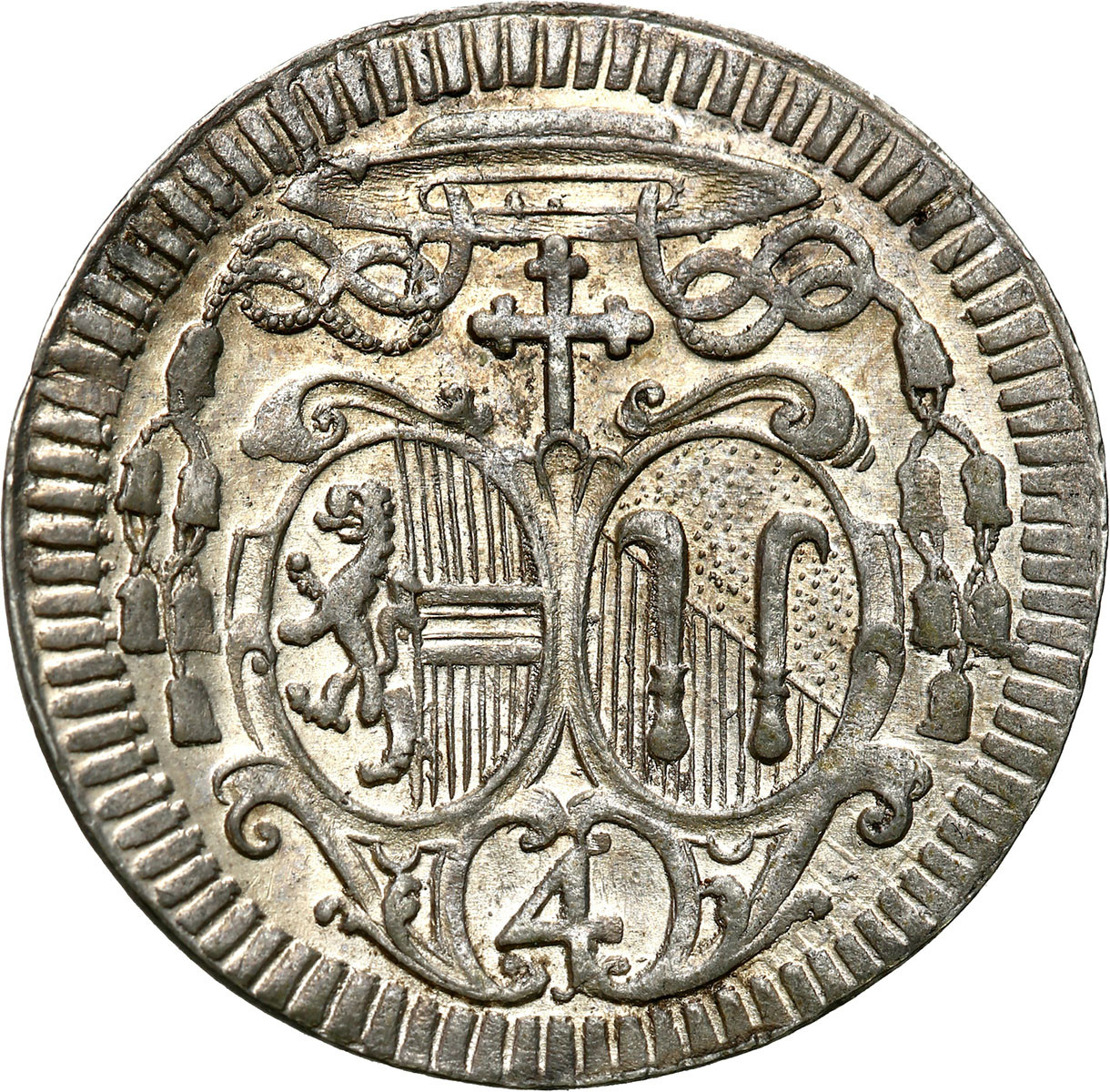 Austria. Andreas Jakob von Dietrichstein (1747-1753), 4 krajcary (Batzen) 1747, Salzburg - PIĘKNE